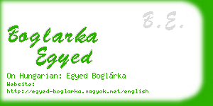 boglarka egyed business card