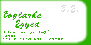 boglarka egyed business card